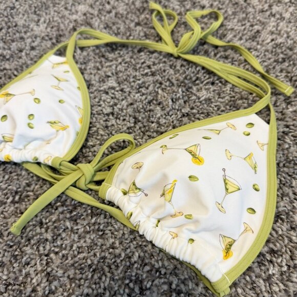 AERIE Martini Triangle Top Layered Tie Side Buttom Women's 2 Piece Set - Picture 5 of 8